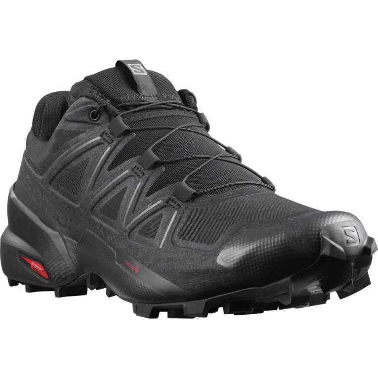 Black Salomon Speedcross 5 Men's Trail Running Shoes | PH 17093B